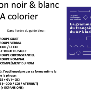 Flipbook grammaire fonctions