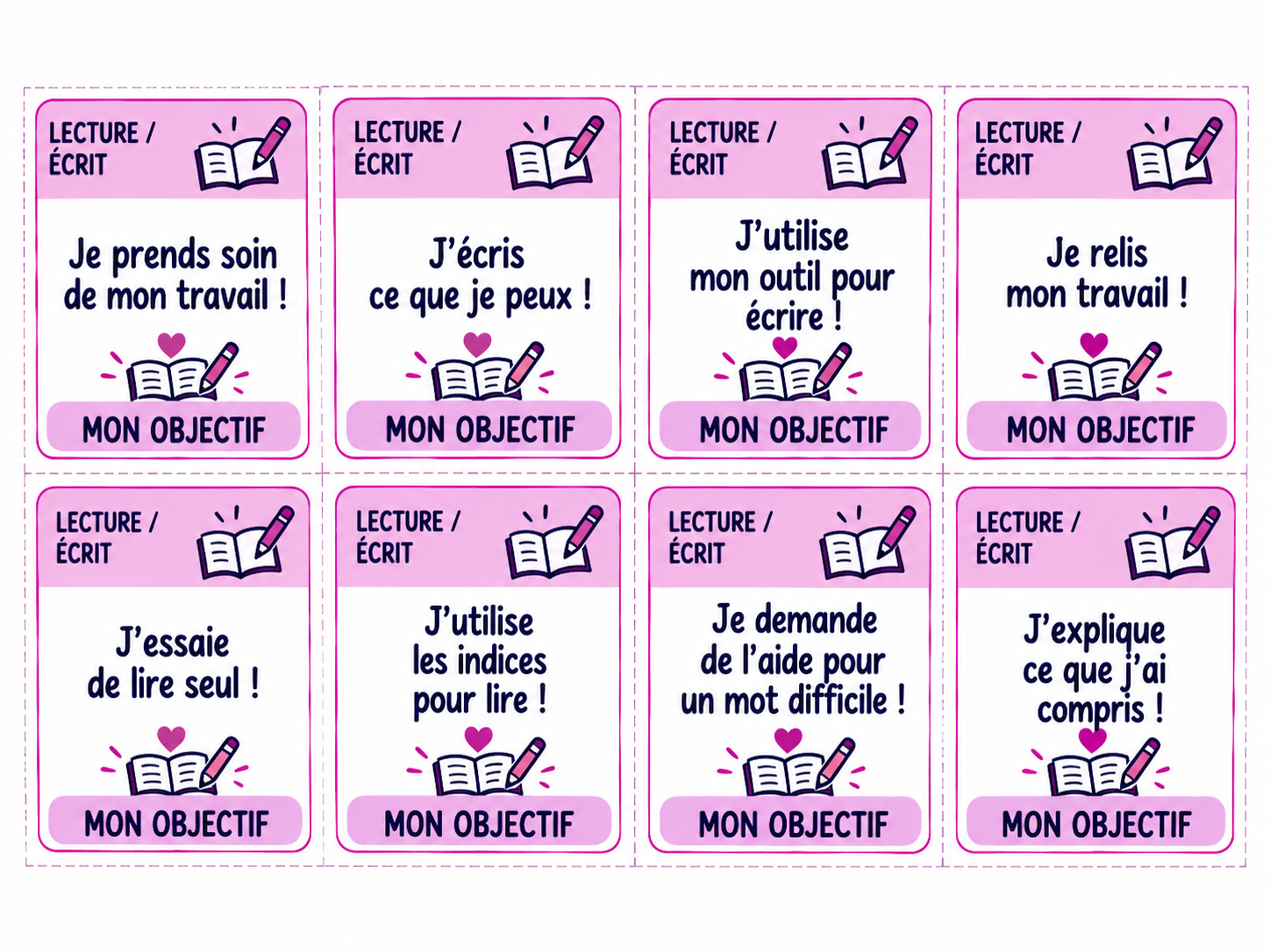Cartes "JE" pour pot à récompenses – Image 2