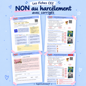 Fiches CE2 non au harcèlement